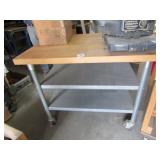 INDUSTRIAL 2" BUTCHER BLOCK TABLE 42" X301/2" X36T