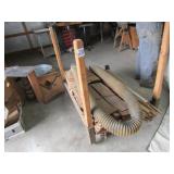 industrial cart ; lumber; wood shingles