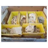 BOX OF WOOD CRAFTS ; MORE