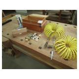 #1 ODD JOB BRASS RULER SLIDE; 2 FLEXIBLE AIR HOSES