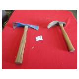 ANTIQUE HAND FORGED ADZE; MODERN ADZE