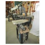 EXCALIBUR SCROLL SAW W/ MAGIFING LIGHT W/ CABINET