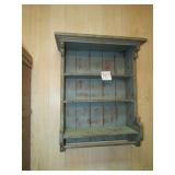 24" BLUE STRESSED PAINTED WALL CABINET