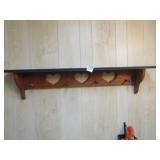 40" CRAFTED COAT RACK W/ HEARTS
