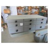 9 DRAWER SHOP CABINET 36" X18" X12"