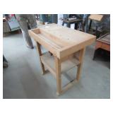 WOOD WORK BENCH W/ VICE -30" X20"W X33" T- ANKE