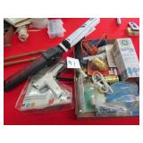 GLUE GUNS; LIGHT BULBS; FISHER CW-10 HAND HELD