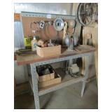 WORK BENCH 44" X18" X37" T W/ GRINDERS
