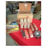 SAND PAPER BOX & HARDWARE HOLDER; SANDING BLOCKS