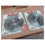 2- FREUD CHROMEMOLY PLATE 12" FINISHING BLADES-