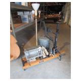 ROLLER SKATES ; VINTAGE FLOOR LAMP; EXERCISER