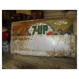 7-UP METAL SIGN PANEL  -25 X 451/2
