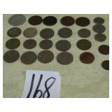 25 EARLY FOREIGN COINS -1930