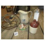 STRAW GLASS JAR ;EAGLE; MORE