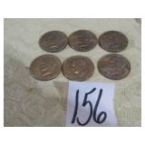 6- 1972D EISENHOWER DOLLARS