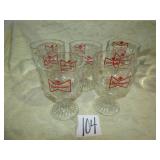 6- BUDWEISER BEER GOBLETS