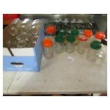 11- TANG BOTTLE W/ LIDS ; BOX OF CANNING JARS