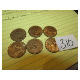 6- PRESIDENT $1 COINS