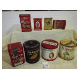 8- OLD TOBACCO TINS