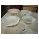 4  PIECES CORNINGWARE - FIREKING BAKEWARE