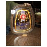 NATURAL LIGHT LIGHTED ADV. SIGN PLASTIC - WORKS