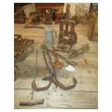 PIPE VICE ; TREE CLIMBERS; CLEVIS ;OIL CAN; MORE