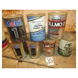 7 ADV. OIL CANS - [4 ARE METAL ]