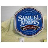 SAMUEL ADAMS EMBOSSED TIN SIGN
