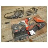 FIRE STORM B&D BATTERY DRILL W/ BATTERIES- POWER