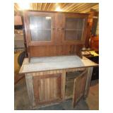 OLD FARM HOUSE KITCHEN CABINET W/ OAK 2 DOOR