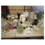 TOTE FULL GLASSWARE FIGURINES ; VASES