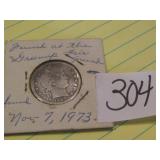 1907 BARBER SILVER QUARTER -FOUND AT THE GREENUP