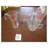 4= PYREX MIXING MEASURING CUPS ;MORE