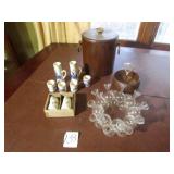 BUBBLE BOTTLE VASE ; DELFTS HOLLAND POTTERY