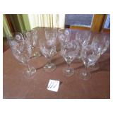 10- ETCHED SUNFLOWER STEMWARE GLASSES - SOME