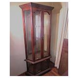 MID CENTURY WALL CURIO CABINET