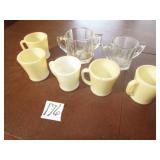 SALT SELLERS ;5 FIRE KING COFFEE CUPS