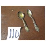2- STERLING SPOONS