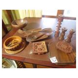 8- MID CENTURY WOOD ITEMS