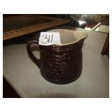 BROWN STONE PITCHER W/ HAIRLINE