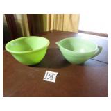 JADITE FIRE KING BATTER BOWL ; MIXING BOWL