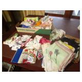 FLAT FULL FANCY WORKS ;VINTAGE LADIES HANKIES