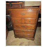 MID CENTURY 5 DRAWER CHEST -GOLD CREST