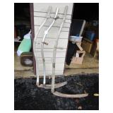 3 WEED SCYTHES- 2 W/ ALIMINUM HANDLING