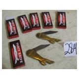 6- NOS COLLECTOR POCKET KNIVES  [COKE 5 CENT]