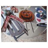 SNOW SLED ,TIN PUMPKIN ;SNOWMAN