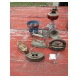 SAD IRONS ;OIL LAMP; MORE