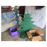 WOODEN CHRISTMAS YARD DECOR ; CHRISTMAS LIGHTS