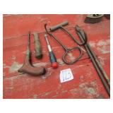 HAY HOOKS ;PRIMITIVE PISTOL HANDLE SCREW DRIVER