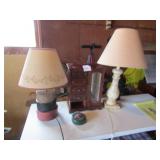 2 LAMPS ; JEWELRY BOX